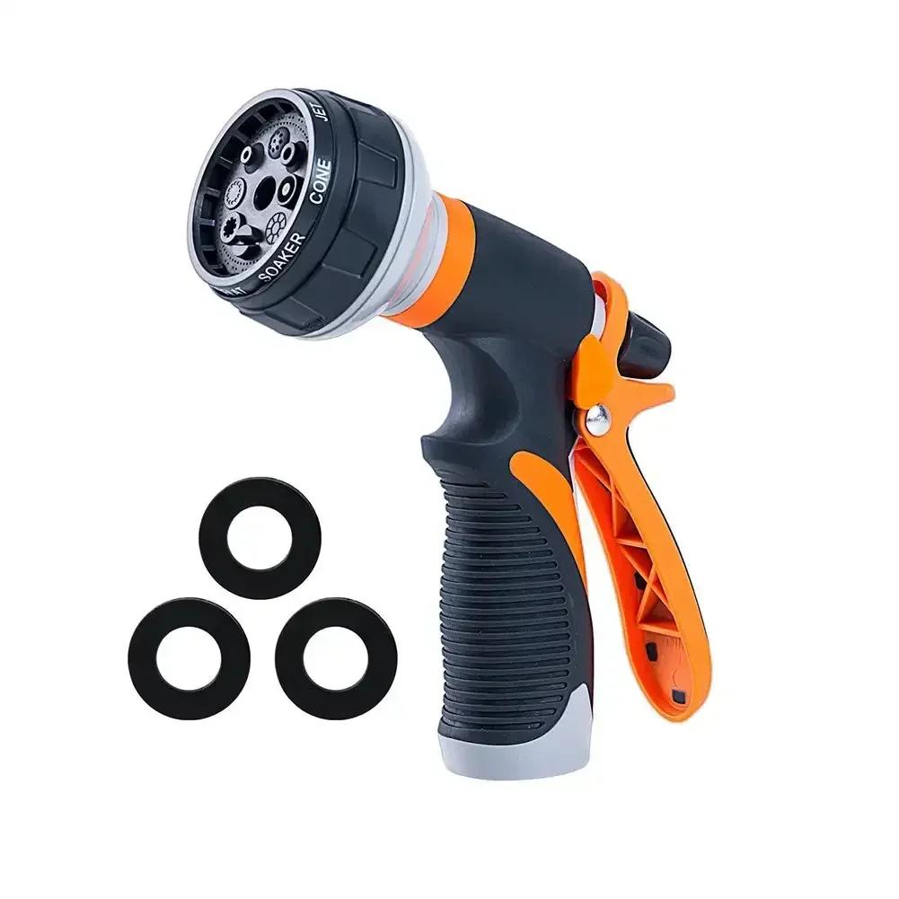Pistola ad Acqua da Giardino a 8 Getto Ugello Tubo Multifunzionale Domestico Lavaggio Auto Cortile Spruzzatore Acqua Tubo Tubo Ugello Strumenti Spruzzatore