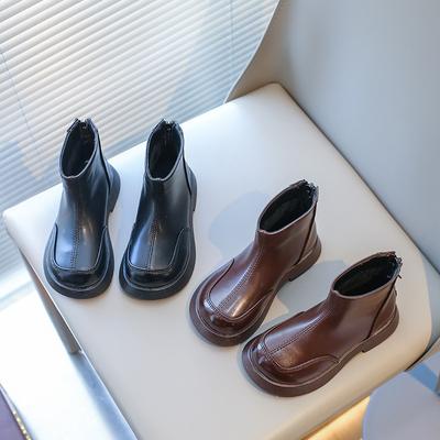 Moda retro nuevas botas para niños otoño e invierno tesoro de mujer botines zapatos de algodón de terciopelo