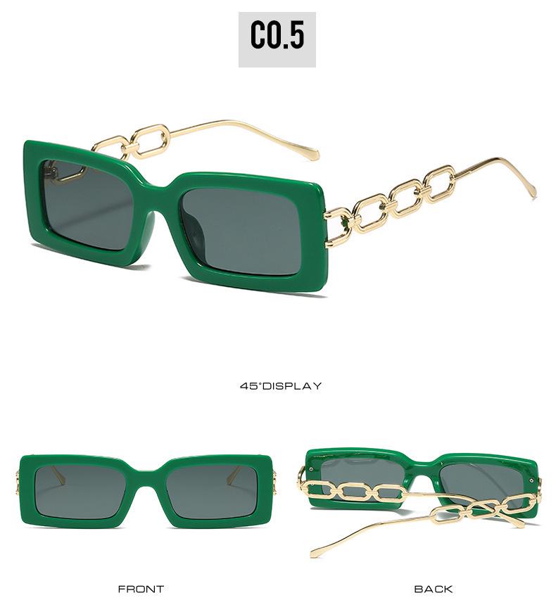 2024 Women's UV400 Square Chain Sunglasses - Versatile & Stylish