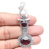 Pendant Mozambique Garnet Gemstone Gift For Her Silver Jewelry 2.75"