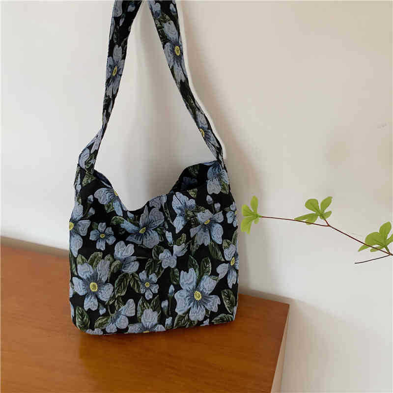 Flower Women's Makeup Bags Travel Toiletries Wash Bags Large Beauty Cosmetic Bag Multifunction Canvas Handbags Storage Organizer