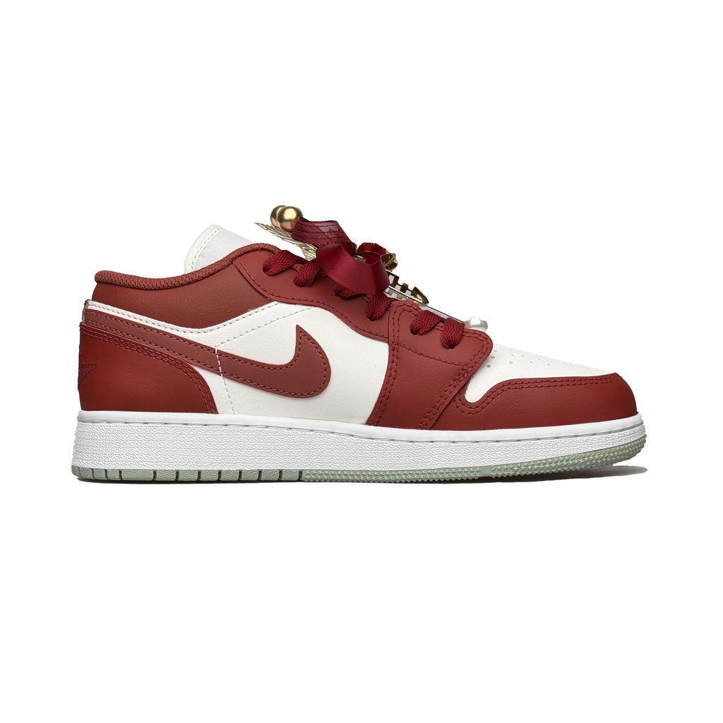 Jordan Air Jordan 1 Good Day, Shopping Bag Cushioning, Wear Resistant Low top Vintage Basketball Shoes Women's Burgundy 553560-133(Team924-SBOX)