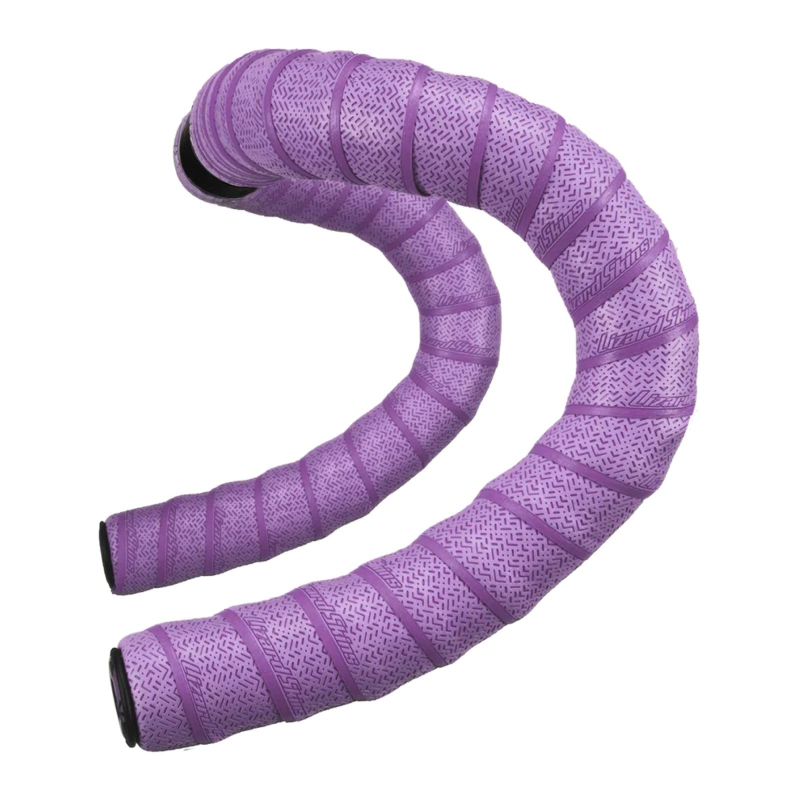 Lizard Skins DSP Bar Tape V2 Bicycle Handlebar with Bar End Violet Purple Tape, 2.5mm Thick, Screw-in Plugs,