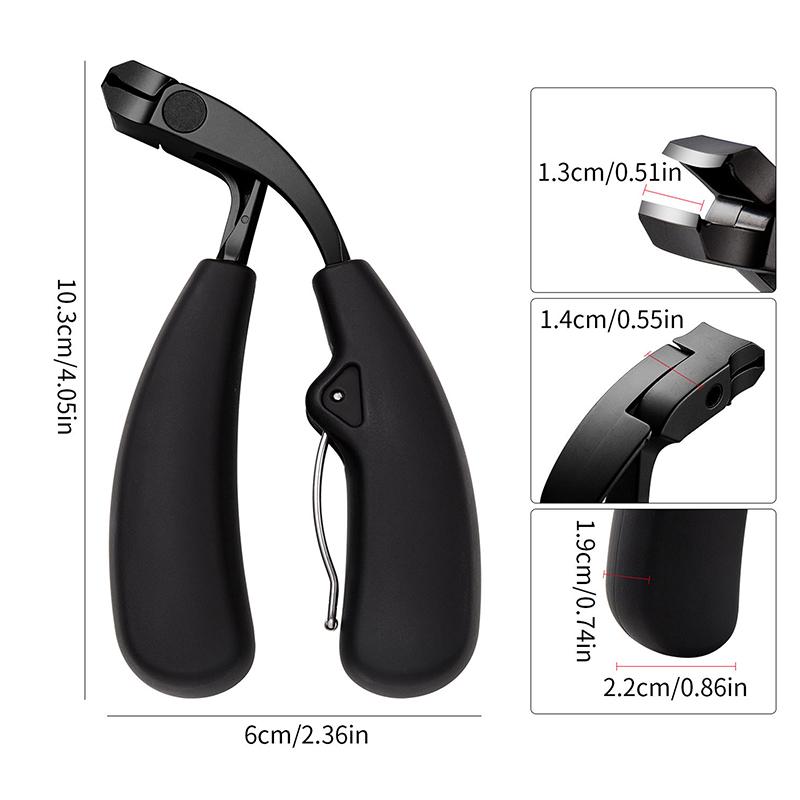 

Curved Head Nail Clippers With Large Opening Anti-Splash Storage Nail Scissors For The Elderly Thick Toenails Heavy Duty чёрный