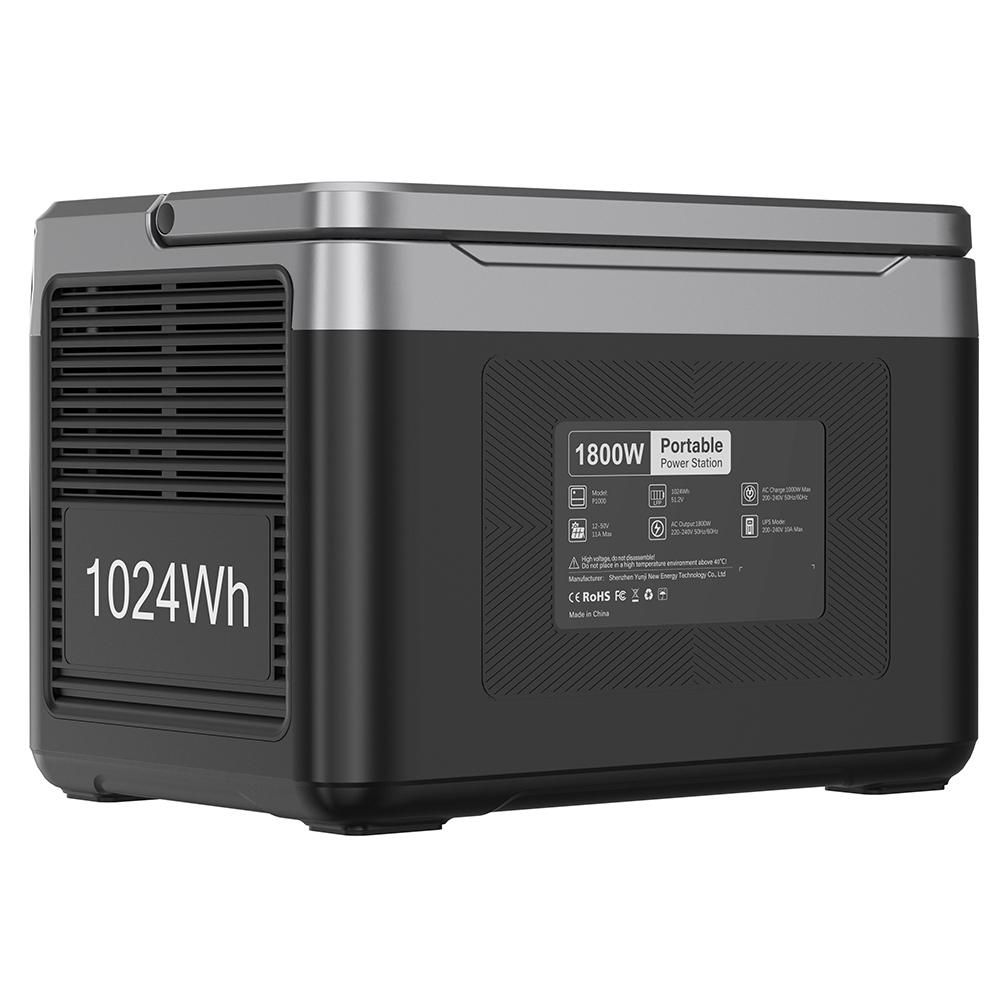 OUKITEL P1000 PLUS Portable Power Station, 1800W 1024Wh Solar Generator with LiFePO4 Battery, Fast Charging