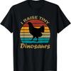 I Raise Tiny Dinosaurs Vintage Retro 70S Chicken T-Shirt