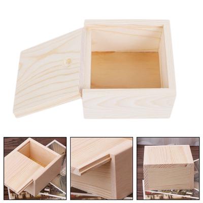 Handgefertigte Schmuckaufbewahrungsbox Handgefertigte Seifenverpackung Holzkiste Holz Schlichte Bonbondose Ring Organizer Bastelkiste