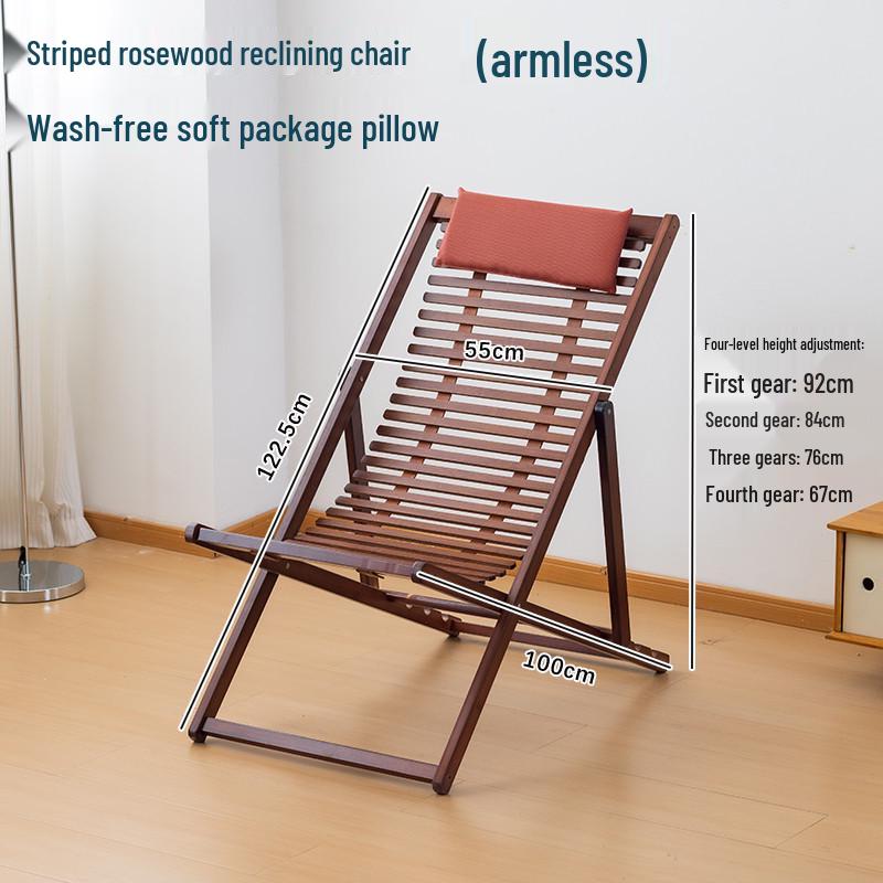 Premium Widened Bamboo Folding Lounge Chair for Home & Outdoor Use - Reinforced & Cool for Summer Relaxation