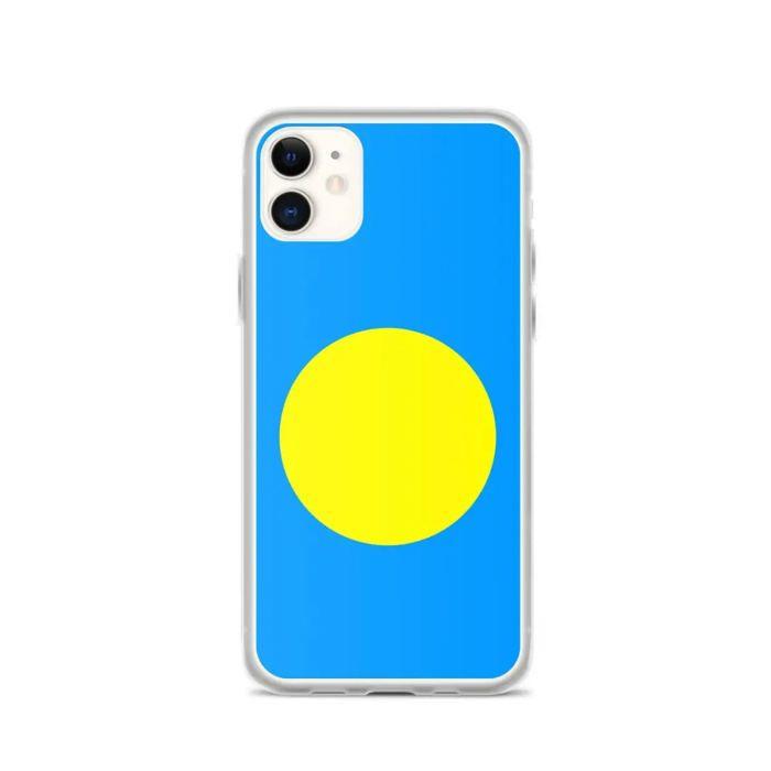 Coque iPhone 11 - PIXELFORMA - Drapeau des palaos - Silicone souple - Protection complète - Souple