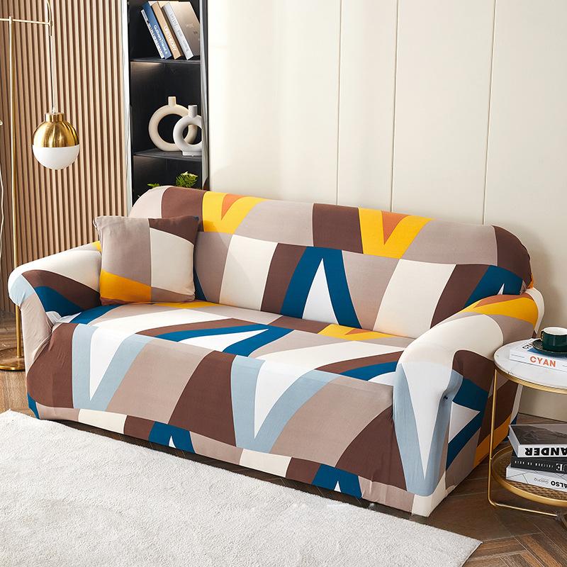 Geometry Plaid Sofa Cover Slipcovers Stretch Sofa Covers for Living Room Elastic Couch Chair Cover Sofa Towel 1/2/3/4-seater