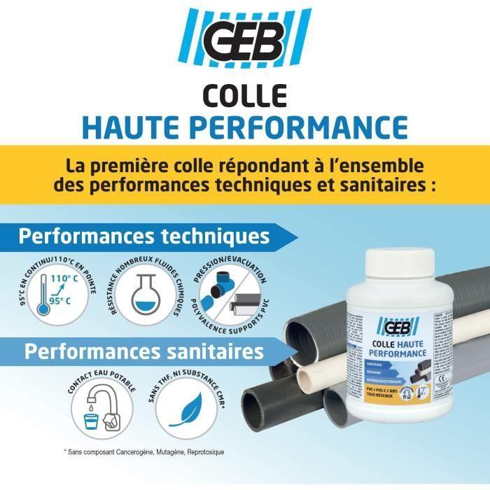 Colle - geb - haute performance ppl - pour pvcu rigide, pvcc, abs, pvc souple et blanc - qualité eau potable