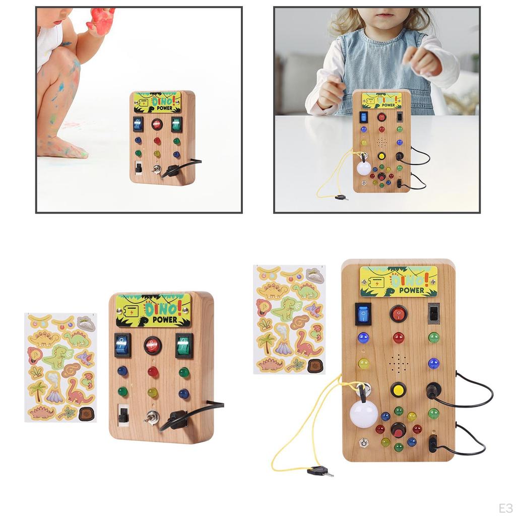 Busy Board Toddlers Early Educational Lights Switch Toy Preschool Learning Sensory Activity