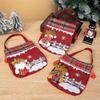 Christmas apple bag snowman gift bag Christmas Eve Christmas fruit packaging bag velvet gift handbag apple box checkered candy bag deer