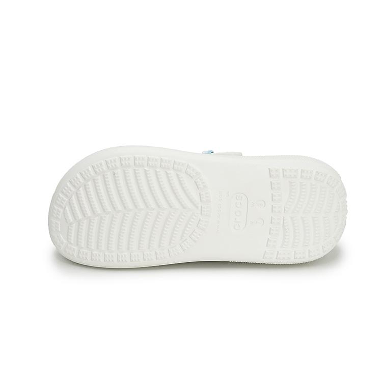 Crocs Crush Clog Sweetheart Snack EVA Cute Doll Girly Heart Princess Bow Ribbon Hole Shoes Unisex White