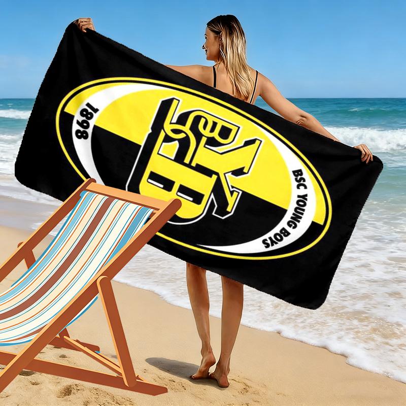 BSC Young Boys Print Beach Towel, Large Soft Quick Dry Towel for Beach Camping Swimming
