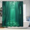 Mystic Underwater City Design Waterproof Shower Curtain Heat Resistant Machine Washable Non-Transparent 180x180cm
