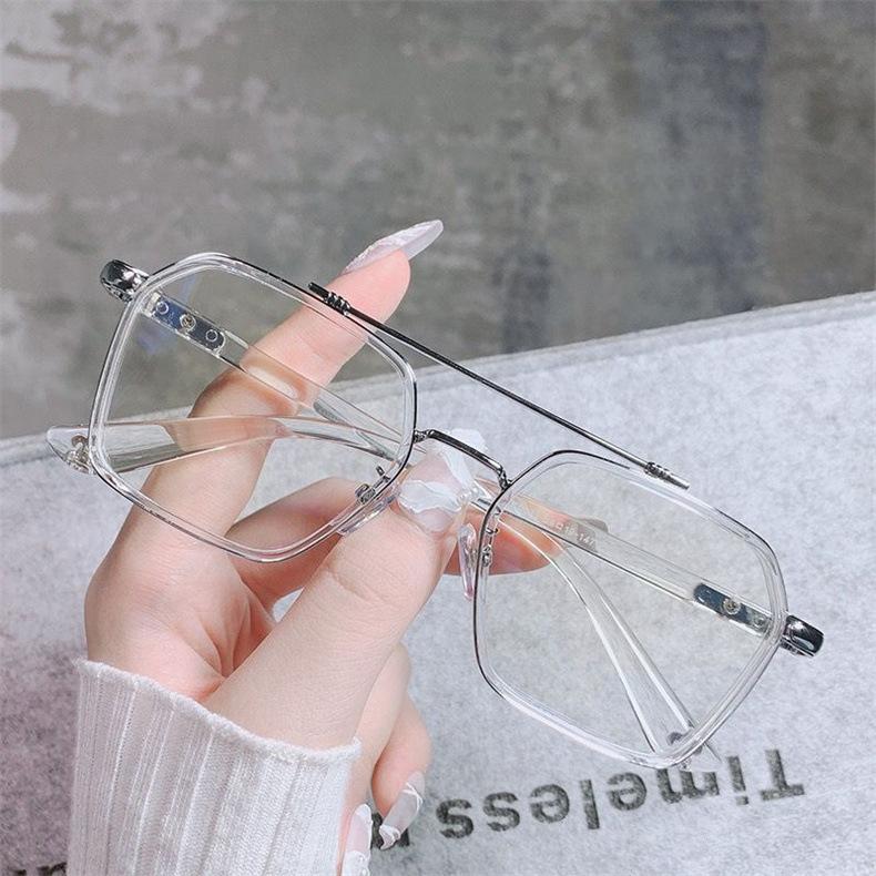 Durable and Portable Anti Blue Light Glasses, Men's and Women's Oversized Optical Frame, Ultra Light Glasses, Anti Radiation