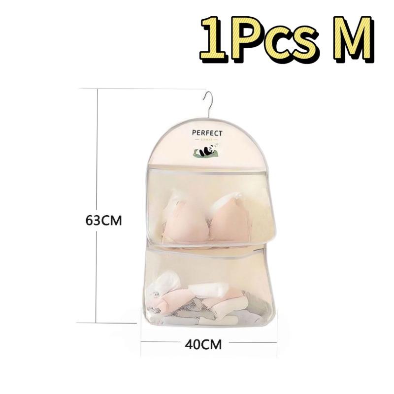 Storage Hanging Bag ,Hanging Underwear Bag, Socks, and Bra Mesh Storage Bag Wall Mounted Storage Bags, Transparent Pocket Design