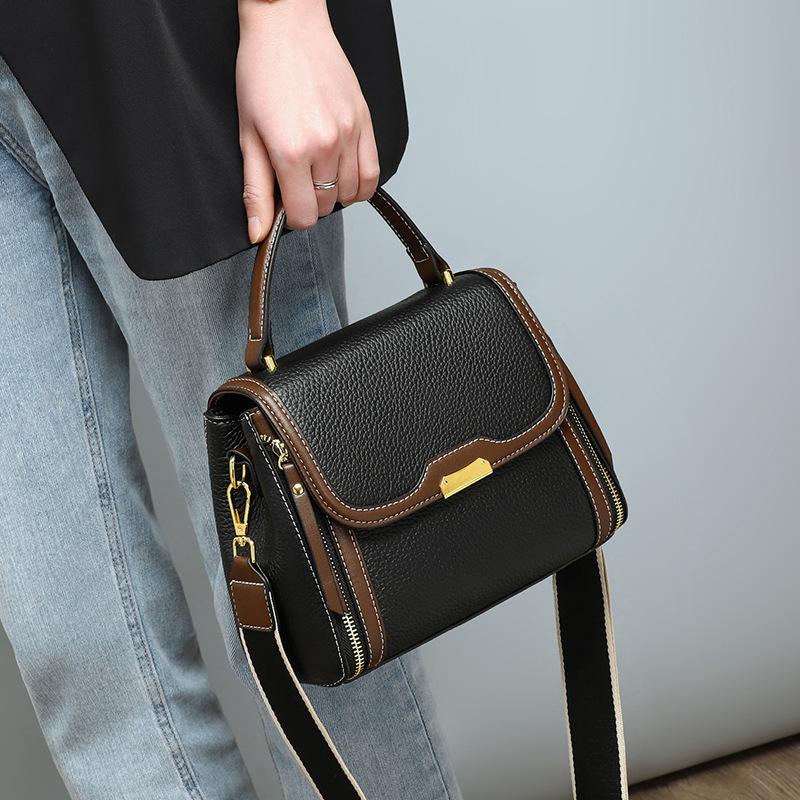 Bag Fashion Bag Female Crossbody Bag Spring and Summer with Mother Foreskin Light Luxury Hand Bucket