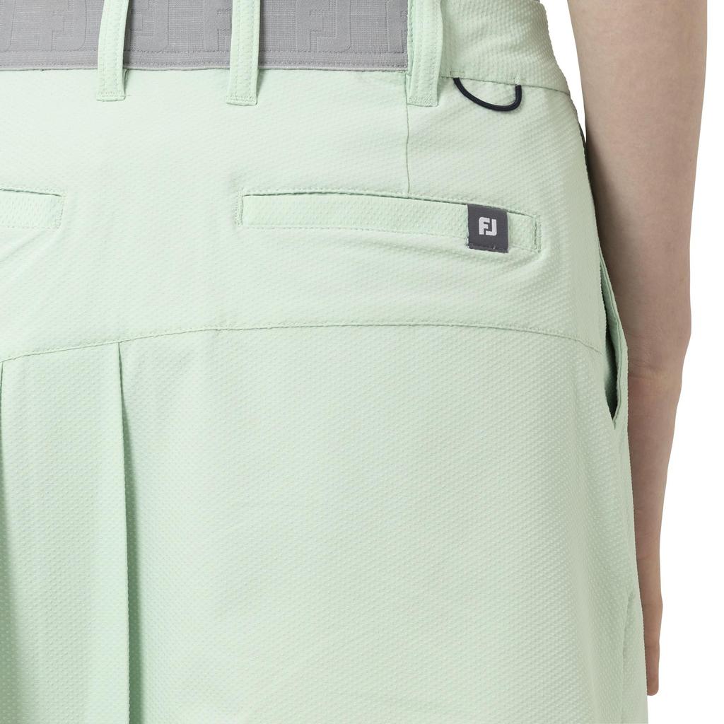 FootJoy Women's Dotted Half Pleated Golf Skirt, Pistachio, Size L (FJW-S25-P06, 34906-L)