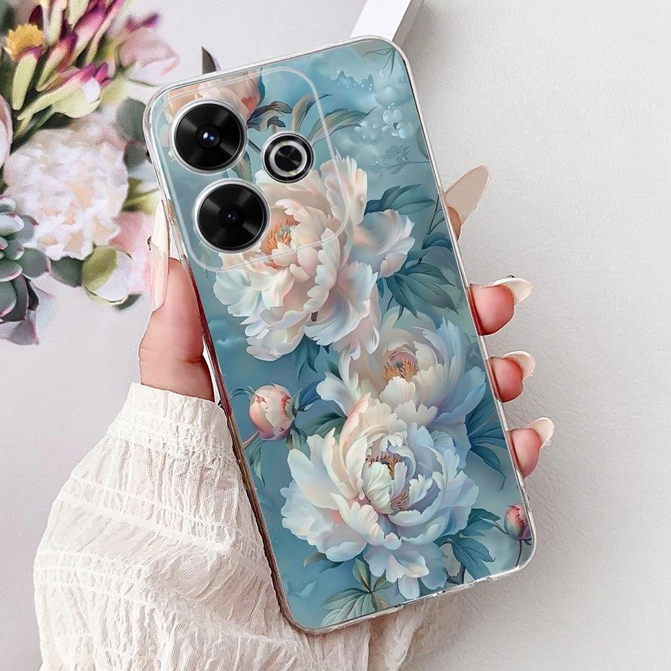 Clear Casing For Xiaomi Poco M6 Plus Cover For Xiaomi Poco M6 4G Case Luxury Butterfly Love Fashion Flowers Cool Lion Painted