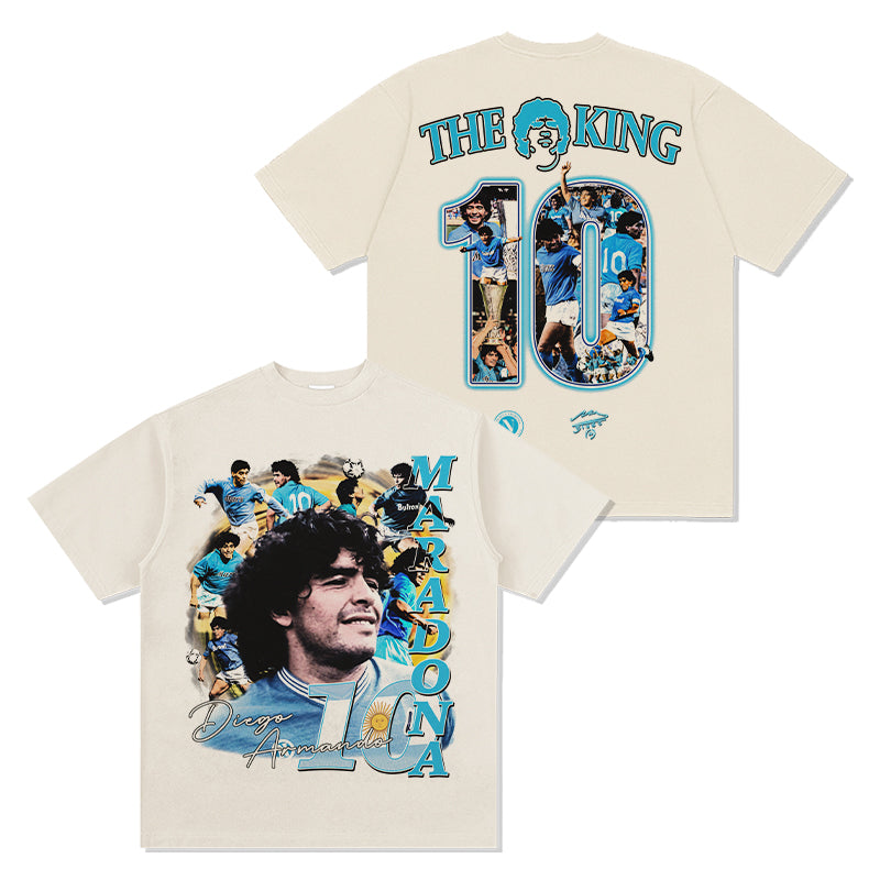 Diego Maradona bavlněné pánské fotbalové tričko Napoli dres 1989 šampion Památeční tričko Letní Unisex Krátký rukáv tričko
