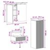 Bathroom Cabinet Set 4 Pcs Sonoma Oak 40 X 10.5 X 60.5 Cm