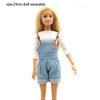 Cloth Doll Suspenders Trousers Outfit Crop Top  Funny   Children