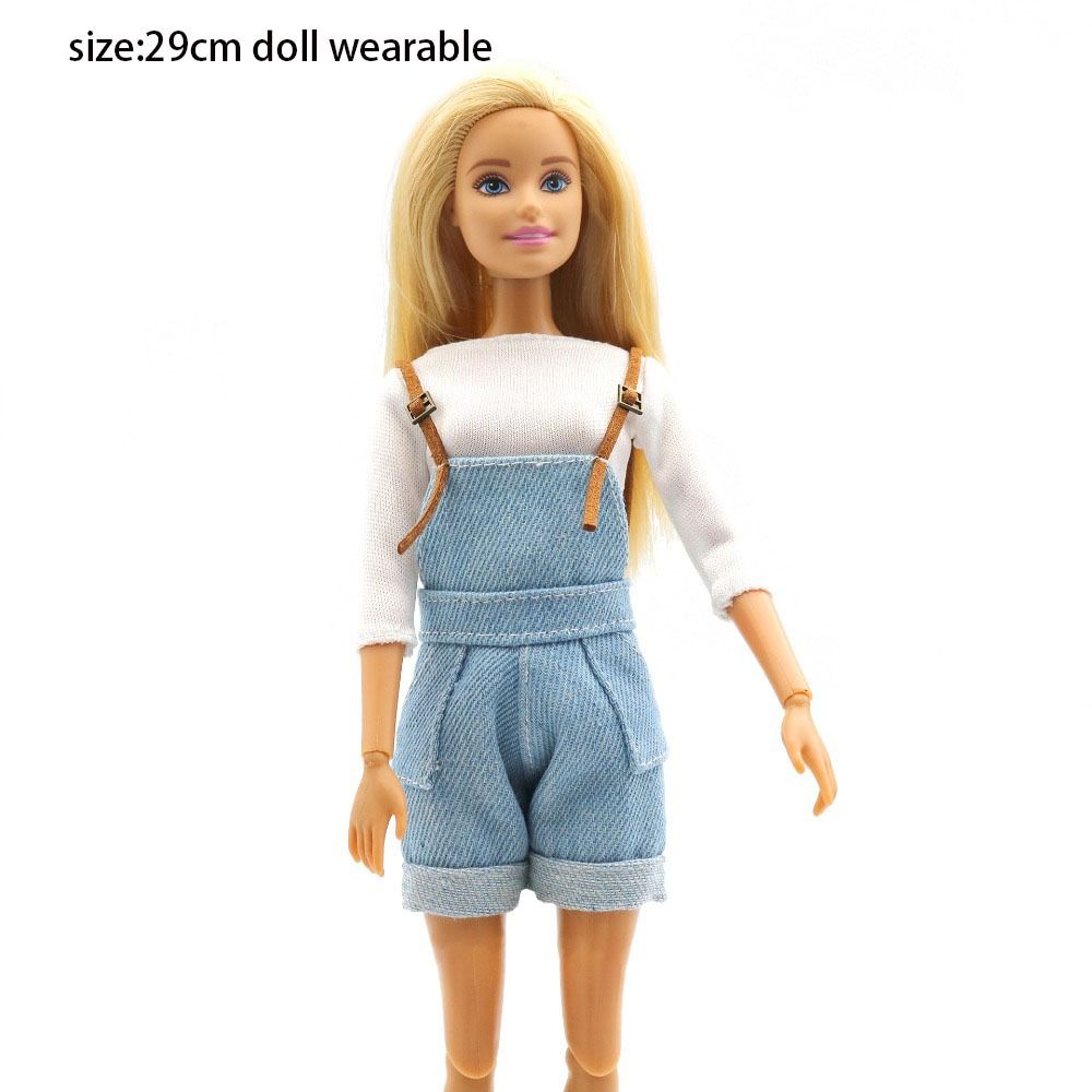 Cloth Doll Suspenders Trousers Outfit Crop Top Funny Children