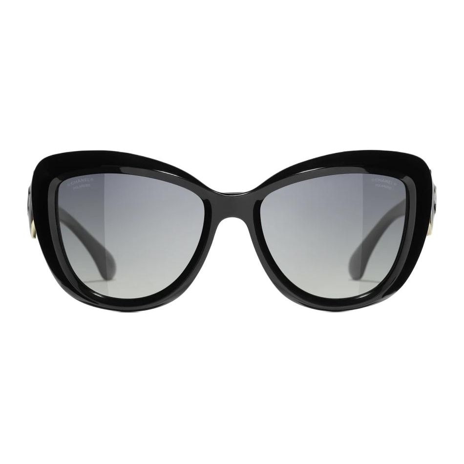 

Chanel Logo Acetate Butterfly Sunglasses Unisex sunglasses Black C622/S8,A71587-X02016-S2218 F,Black