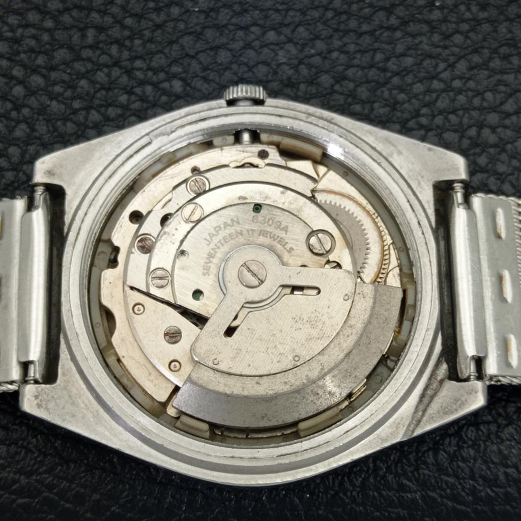 VINTAGE JAPAN SEIKO 5 AUTOMATIC 6309A MENS RED COLOR DIAL WATCH A500842-5 R154-a500842