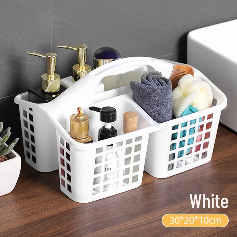 Handheld Plastic Shower Basket for Bathroom Toiletries and Sundries