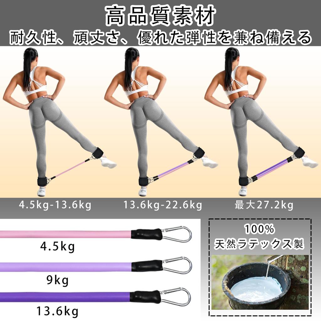 RUREO Ankle Resistance Band with Sleeves, Ankle Resistance Band, Resistance
