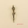 Vintage Brass Vajrakila Head Vajry Pestle Ornaments Keychains Charm Pendant Lucky Home Decorations