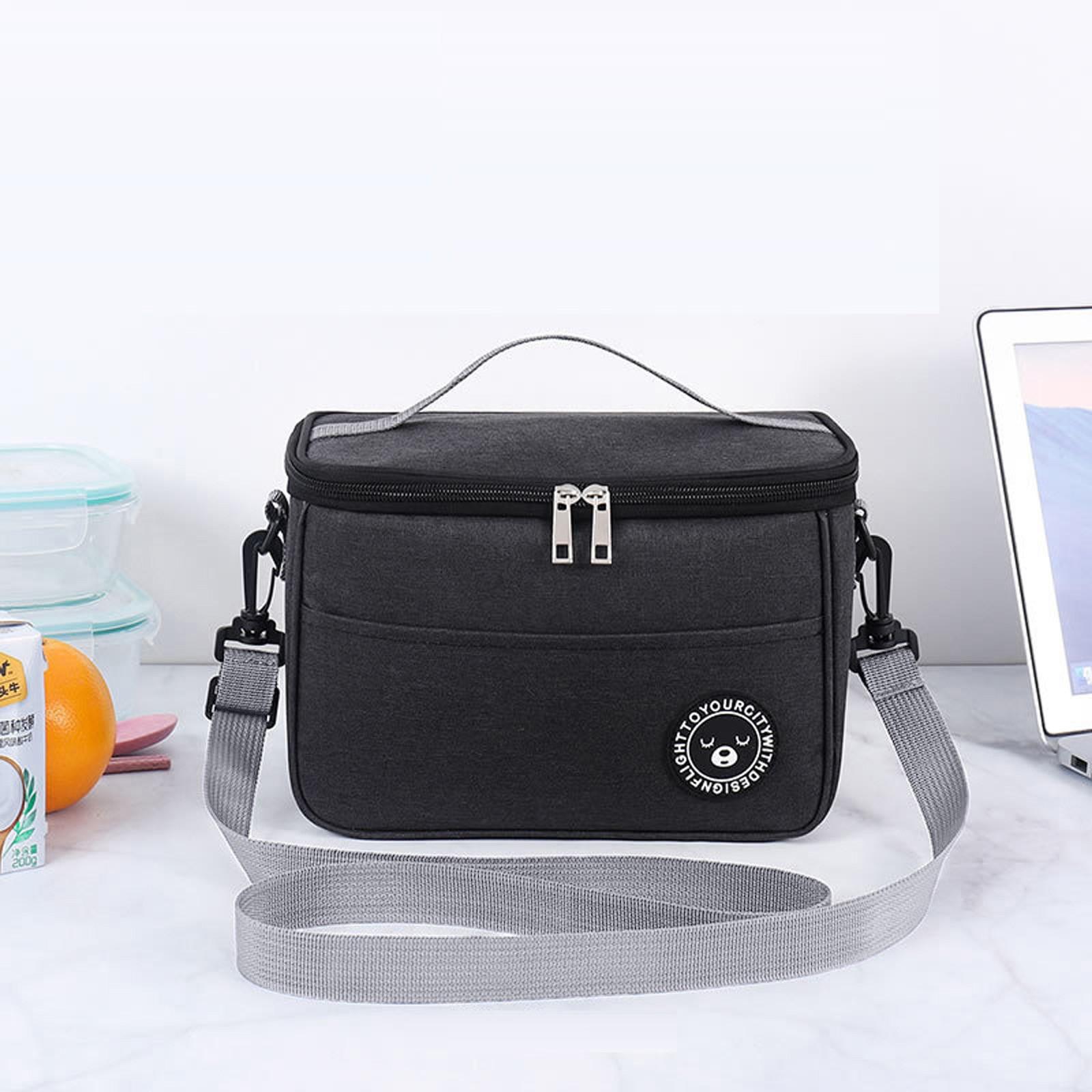 

Изолированная коробка для обеда для пикника, портативная охлаждаемая сумка, водонепроницаемая сумка для обеда большой емкости, сумка для пикника S чёрный