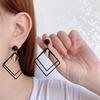 Jewelry Temperament Long Matte Pendant Earrings Korean Wild Sequins Geometric Earring Female Elegant Statement Earrings