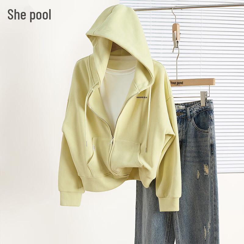 

Женская толстовка с капюшоном на молнии свободного кроя M