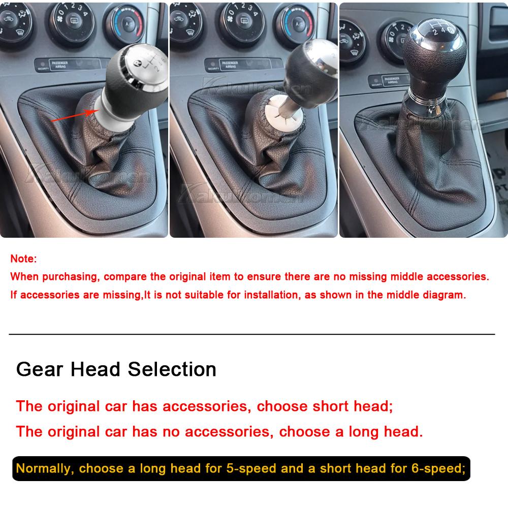 Manual 5/6 Speed Gear Shift Knob Lever Shifter Stick Handball PU Leather Cover For Toyota Auris 2006 2007 2008 2009 2010-2012