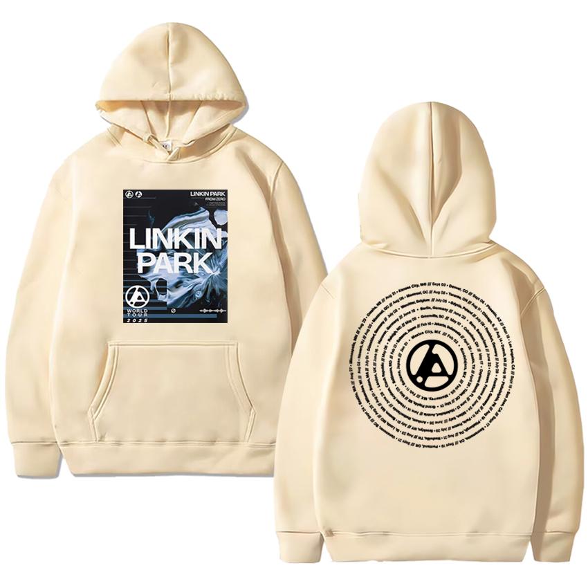 Linkin Park From Zero Welttournee 2025 Grafische Hoodies Trendiges Herren Damen Kapuzenpullover Langarm Fleece Lockerer Hoodie