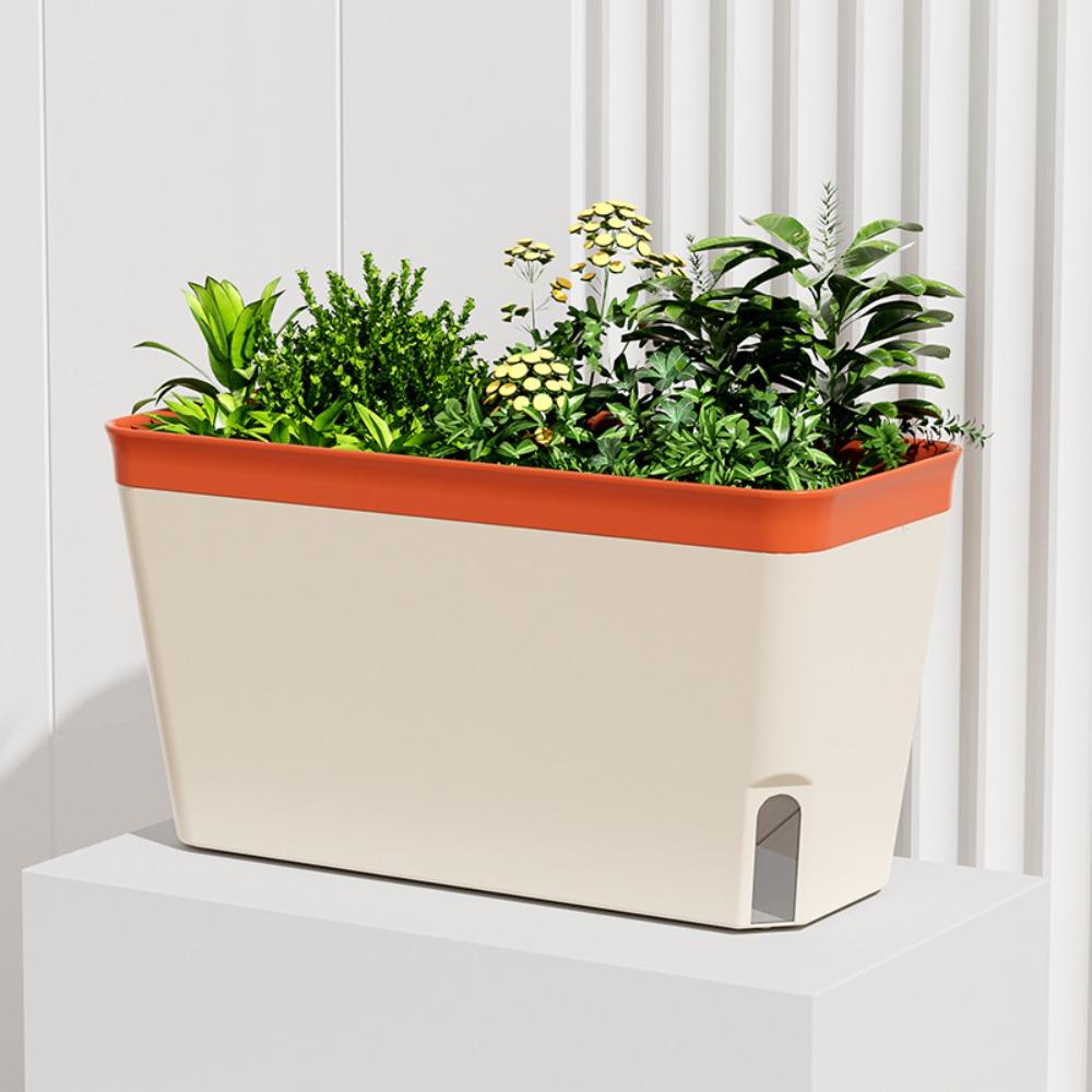 New Modern Self Watering Planter Pots Decorative Visual Water Level Window Herb Planter Box Indoor Planter Vegetables