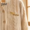 Cat Backpack Pin Family Brooch Pin, Golden Silver Plated Alloy Kitten Lapel Animal Pins Shape Badge Jewelry for Clothing Bags Hats Coats Accessories