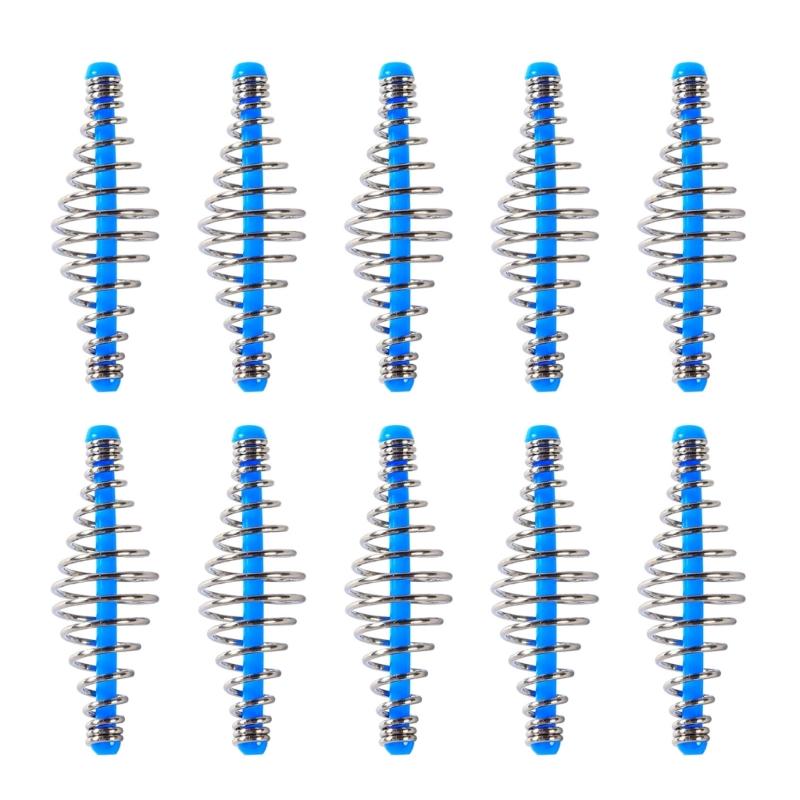 

10/30Pcs Stainless Steel Spring Baits Cage Metal Baits Thrower Feeder Coils Inline Methods Fishing Tackle Baits Thrower