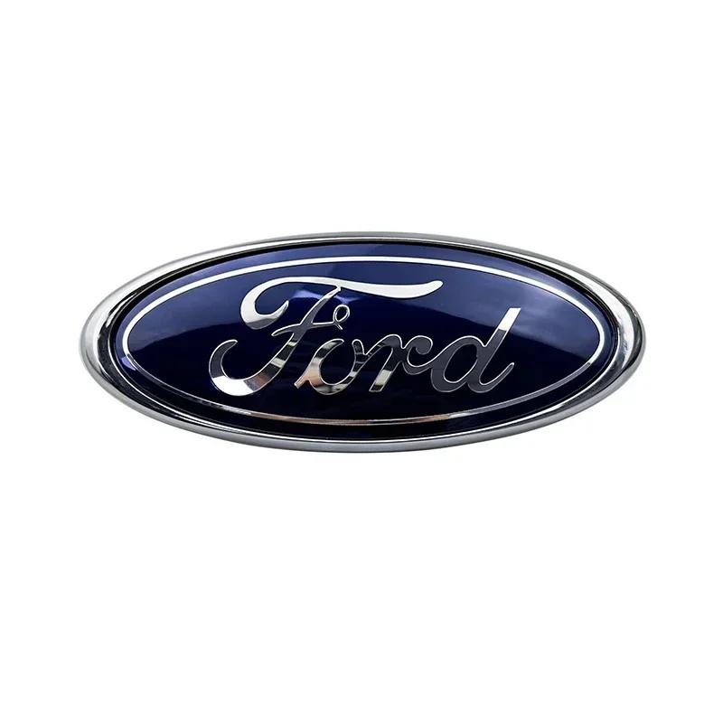 Automobilio lipdukas 2026 Ford Naujas 2025 Karštas 14.6x5.7cm Emblema Automobilio Priekinės Dangos Grotelių Ženklelis Ford Kuga Focus Ranger Mustang Mondeo Fies