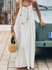 Women's Spaghetti Strap Backless Long Dress