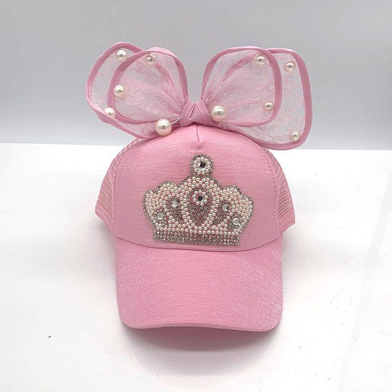 Thin Girl Hat Baby Summer Fashion Baseball Hat Net Women's Duck Tongue Hat Bow Sunshade