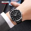 Mens Business Wristwatch With Leather Band And Waterproof Quartz Movement For Professional Adults