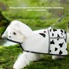 Pet Raincoat Cartoon Dog Rainwear Waterproof Polyester Dog Hooded Raincoat with Reflective Strip Puppy Clothes Summer