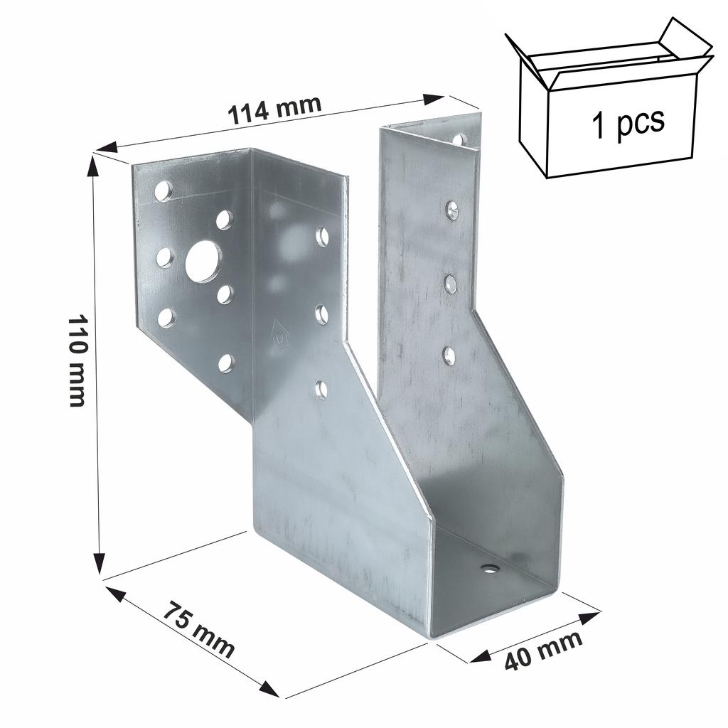 Beam Hanger WB41 40x110x75x2.0 (1)