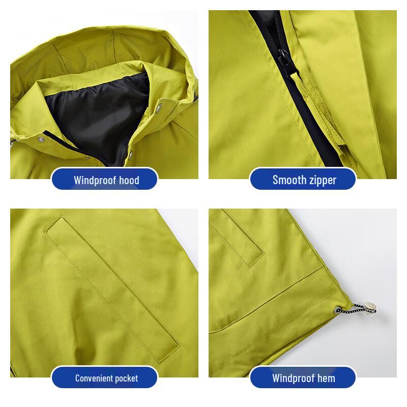 Eastern Camel Men's Outdoor Windproof Water-Repellent Hooded Jacket