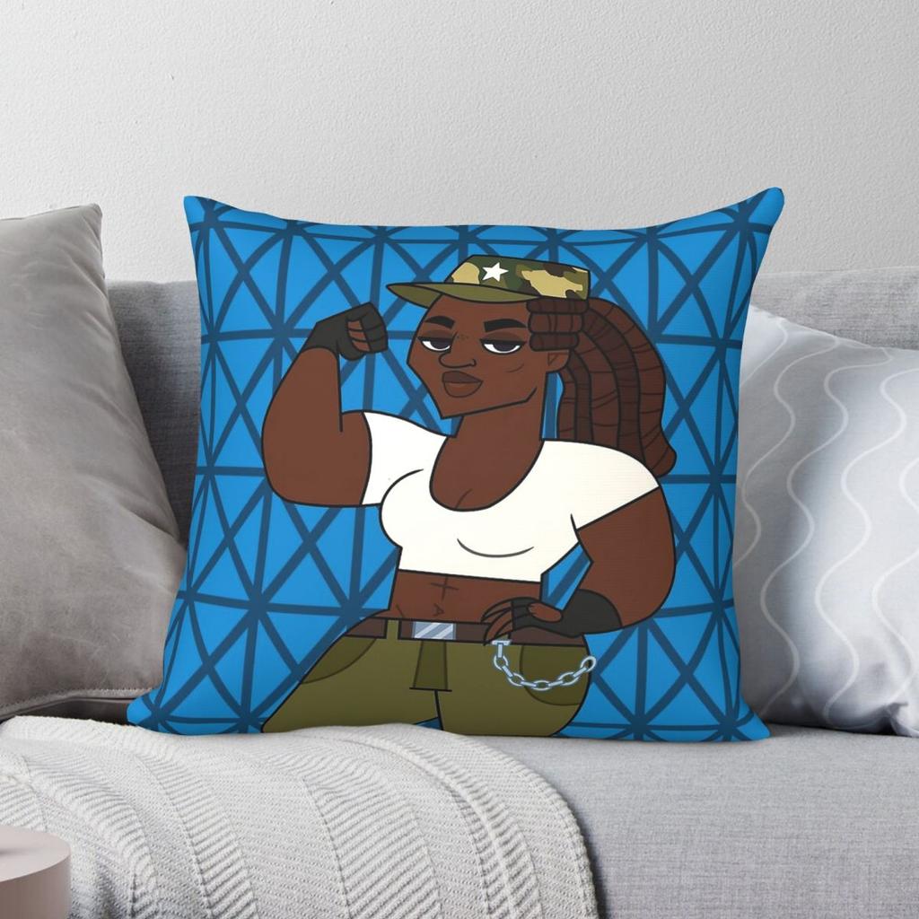 Marissa Zulu Disventure Camp Square Pillowcase Polyester Linen Velvet Pattern Zip Decorative Bed Cushion Case